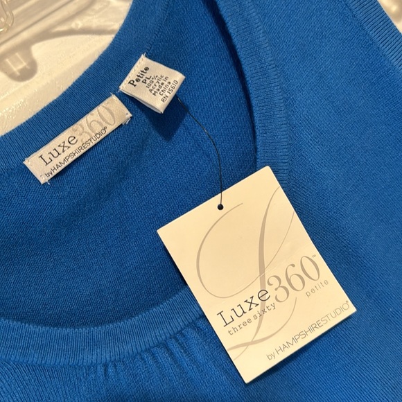 Luxe 360 by Hampshire Studio Sleeveless Sweater Tank Top - Size Petite Large - Picture 2 of 3